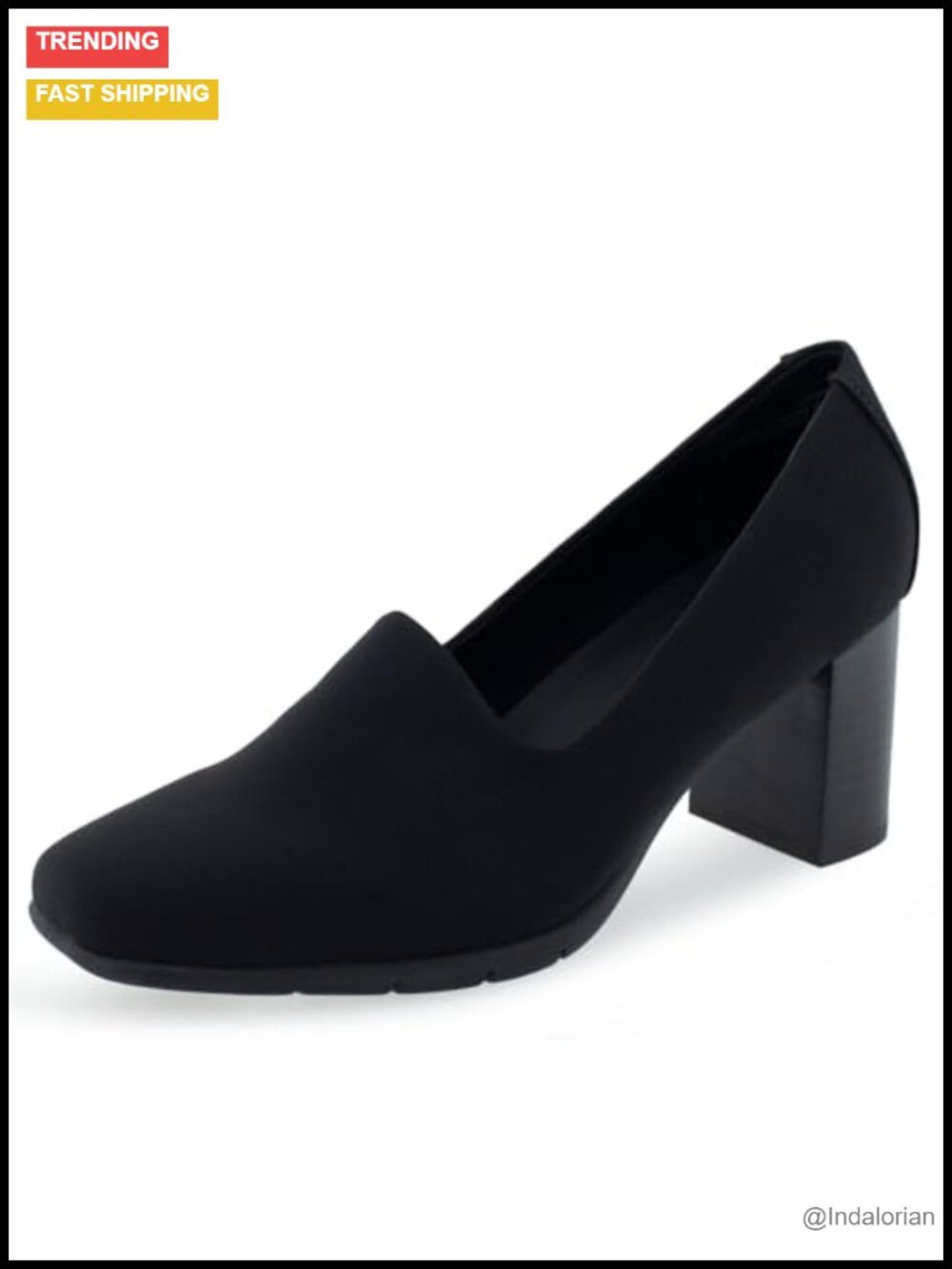 Aerosoles Midnight Women's Block Heel Square Toe Pump